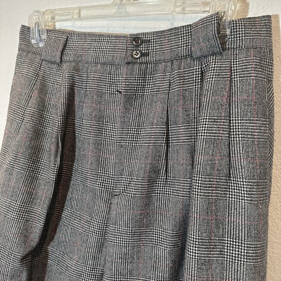 VTG Giorgio Houndstooth Plaid Wool Double Breasted Hi Waist Pants Suit Large 90s - Picture 9 of 16
